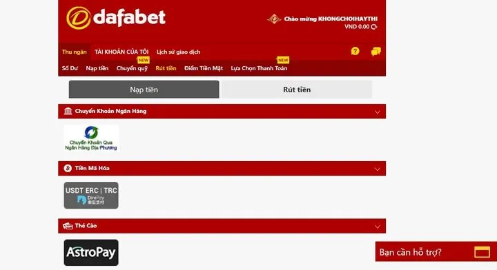 Giới thiệu các cách rút tiền nổ hũ Dafabet